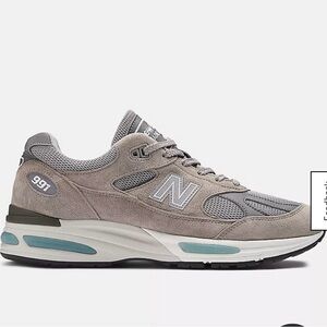 New Balance Gray and Blue 997 Sneakers